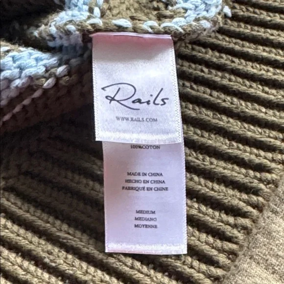 nwt rails alise stripe cotton crewneck sweater - Picture 4 of 6